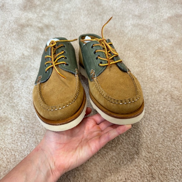L.L. Bean x Todd Snyder Jackman Blucher Shoe in Olive 9D Suede Leather Vibram - Picture 6 of 13